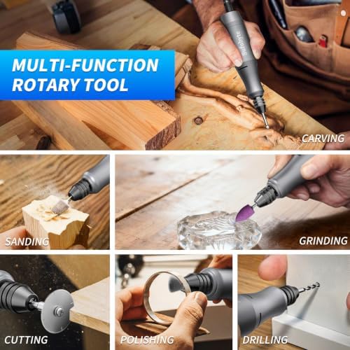 Mini Rotary Tool Kit with Copper Core Motor & 68 Accessories