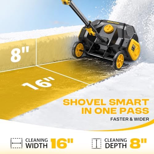 40V Cordless Snow Shovel, 16" Brushless Electric Snow Blower