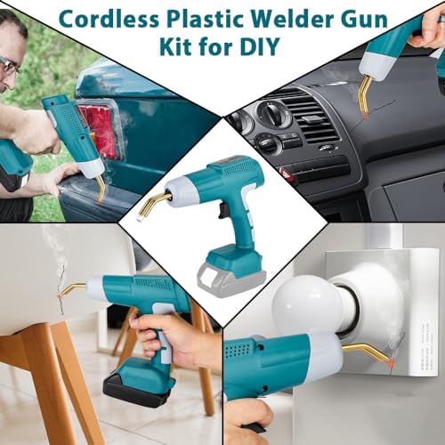 Choerinton Plastic Welder Compatible with Makita 18V Lithium Battery, with 600PCS Staples, Pure Copper Transformer, Rapid Heating, Plastic Welding Kit for Car Bumper, Dashboard & Repair(No Battery)