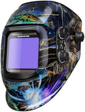 ARCCAPTAIN Auto Darkening Welding Helmet, 3.94"X3.66" Large Viewing Screen