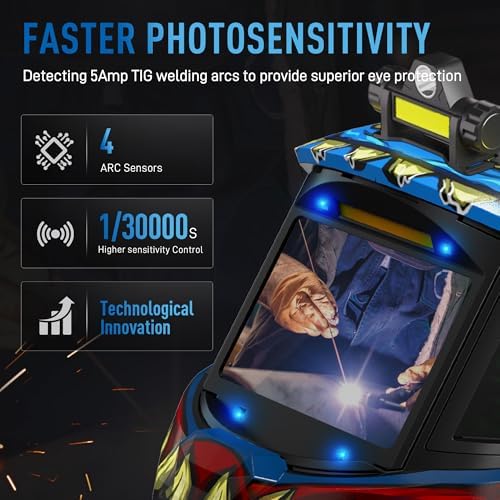 ANDELI Auto Darkening Welding Helmet, Digital Display Control