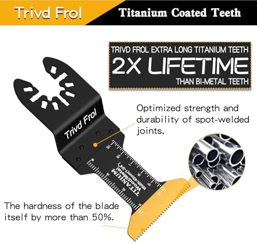 Trivd Frol 100PCS Titanium Multitool Blades for Wood Plastic Nails Metal