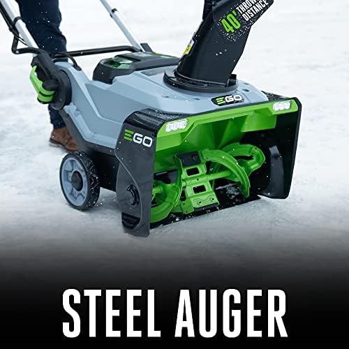 EGO Power+ SNT2112 21-Inch 56-Volt Lithium-Ion Cordless Steel Auger Snow Blower with (2) 5.0Ah Batteries, Dual Port Charger Included, Plus Extra (1) BA2800T 5.0Ah Battery