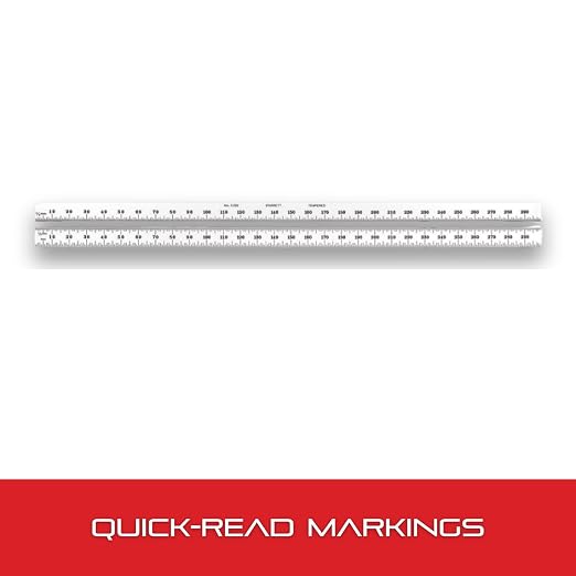 Starrett Full Flexible Steel Rule with Satin Chrome Finish, Quick Reading, and Millimeter Graduation - 30 Graduation, 300mm Length, 0.4mm Thickness - C330-300