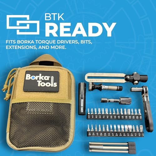Tool Pouch – Compact 1000D Nylon Carry Case with Internal Compartments, MOLLE Mounting, and Mesh Pocket for Precision Torque Tools, Bits, and Accessories – Coyote Tan
