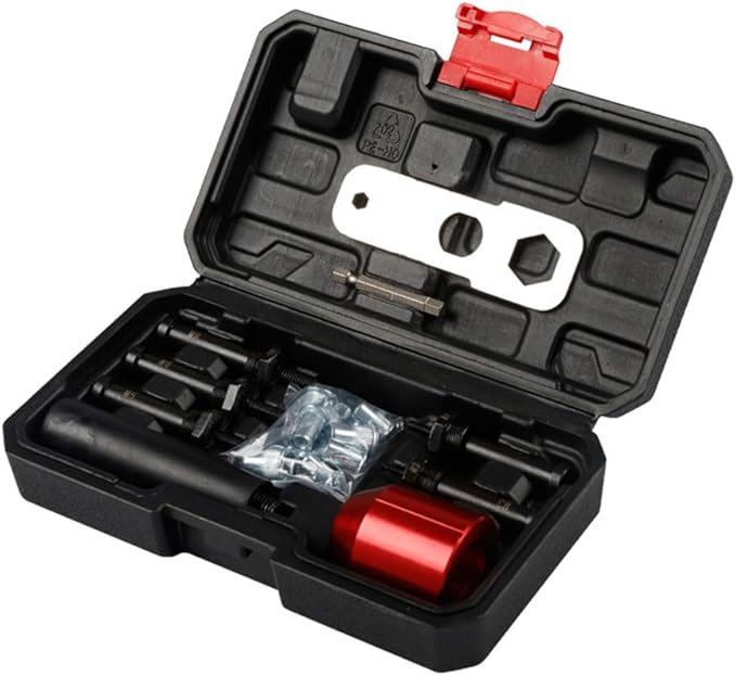 26Pcs Rivet Nut Drill Adapter M3 M4 M5 M6 M8 Metric Mandrel Rivet Nut Thread Insert Aluminum Drill Attachment Tool Set