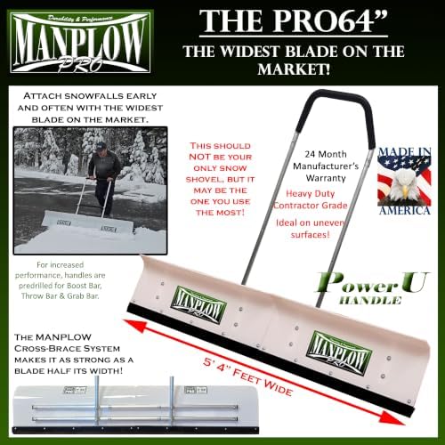 PRO Snow Pushers (Power U Handle, 64")