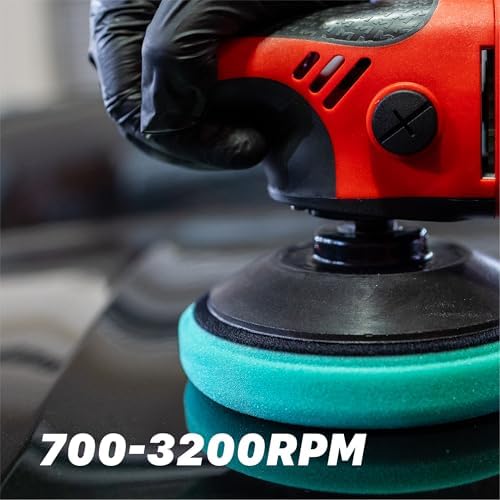 Maxshine MB1200 Pro Rotary Polisher – Brushless 1200W Car Buffer with 5”/6” Backing Plate, 5/8” Thread & 6-Speed Control – Auto Detailing Tool for Cars, Trucks, SUVs & Boats, Paint Correction