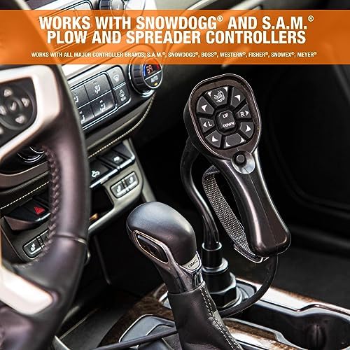 Buyers Products 1306890 SAM Universal Snow Plow Controller Cup Holder, Mount Included, Flexible Arm for Positioning, Cell Phone Holder Attachment, Expandable Cup Mounting
