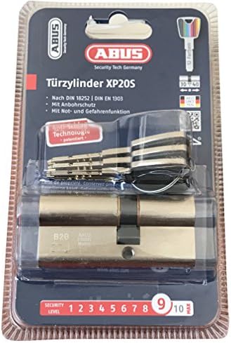ABUS Door Cylinder XP20S Profile Cylinder with Security Card and 3 Keys 76645