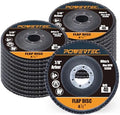 POWERTEC 4-1/2" Zirconia Flap Discs - 20-Pack 40 Grits for Angle Grinder, Compatible with DeWalt DCG413B, DWE402, DCG405B, DWE4011 - Ideal for Sanding and Grinding Metal & Stainless Steel (11101-P2)