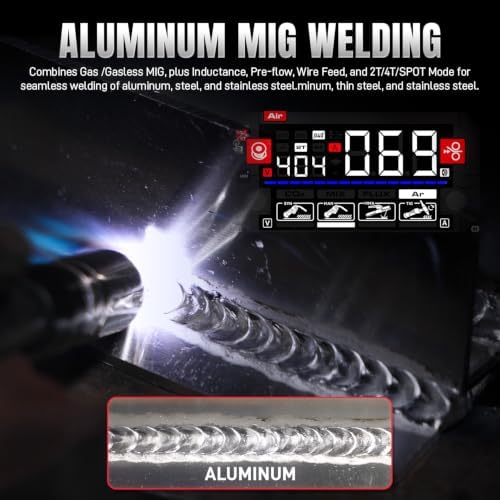 ANDELI Aluminum MIG Welder145A, 4-in-1,110V/220V