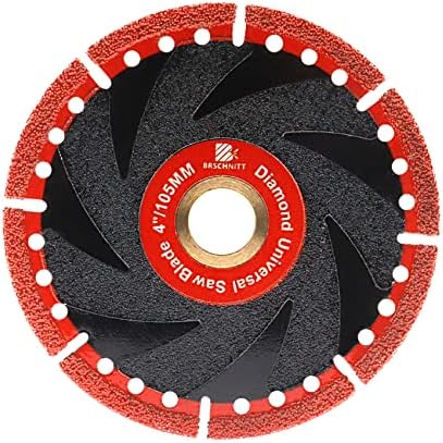 Metal Cutting Diamond Blade 4"- BRSCHNITT 105mm All-Purpose Diamond Saw Blade for Rebar Sheet Metal Angle Iron Stainless Steel Concrete.
