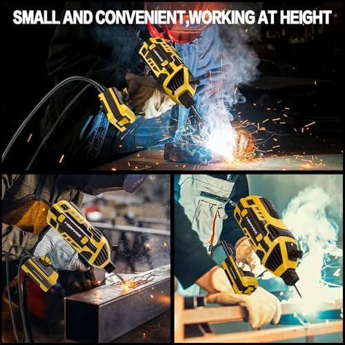 Welding Machine Handheld,20-140A 110V Portable Stick Welder 20pcs Rods,IGBT Hand Held Welder Machine withHot Start Arc Force Anti-stick ARC Welder Gun,6 Variable Current Adjustment (Yellow)