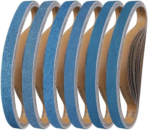1-1/2" x 30" Zirconia Alumina Sanding Belts 100 Grit 10PC for Metal Knife Making