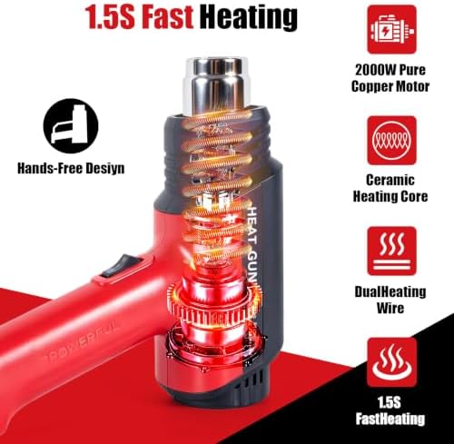 Heat Gun Kit with 460PCS Heat Shrink Solder Seal Wire Connectors, Waterproof Heat Shrink Wire Connectors, 26-10 AWG Heat Shrink Sleeve for Automotive, Marine, Wiring Repair