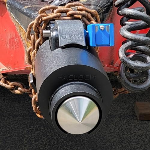 PACLOCK's 79-Series Universal Trailer Lock, UCS, DEM328 Pin for Demco, High Performance 6-Pin Cylinder, One Lock Keyed to a Number U-Pick! w/ 2 Keys, Black