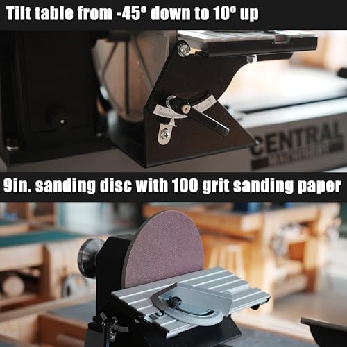 Lathe Mounted Disc Sander for 14 inch and 16 inch Woodtuning Lathe with Thread 1"X8TPI, Sanding Accessory, 9 inch Disc Sander.