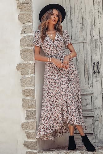PRETTYGARDEN Women's Boho Floral Summer Maxi Dresses