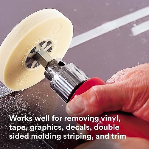 3M Stripe Off Wheel Adhesive Remover – Eraser Wheel – Removes Decals, Stripes, Vinyl, Tapes and Graphics 4” Diameter x 5/8” Thick 07499 (Pack of 5)