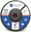 Benchmark Abrasives 6" x 7/8" Zirconia Type 29 Flap Discs, 120 Grit