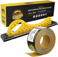 Dura-Gold Pro Series Longboard Hand Sanding File Sander Block with Hook & Loop Backing and PSA Backing Conversion Adapter Pad and 80 Grit Gold PSA Longboard Sandpaper