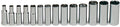 Wright Tool 355 3/8" Drive 6-Point Deep Metric Socket Set, 14-Piece | Sizes 6–19 mm, Chrome Finish, with Rails & Clips Made in USA