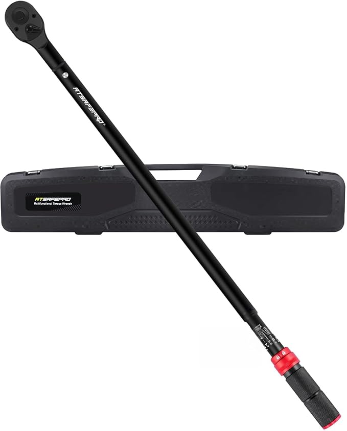 3/4 Torque Wrench 100-650 Ft-Lb – ±3% Accuracy, Reversible 48-Tooth Ratchet, Cr-V Steel, Dual Scale, 3/4" Drive Click Heavy Duty Precision Torque Wrench for Truck, RV, Heavy Equipment