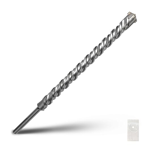 1-1/8 in x 31 inch SDS Max Rotary Hammer Drill Bit, 28x800mm Carbide Tip Masonry Drill Bit for Brick, Stone, Concrete (Length :800mm / 31 inch, 28mm (1-1/8 in) Diameter)
