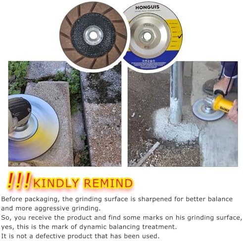 5" Ceramic Bond Diamond Cup Wheel for Concrete, 5/8-11, 100 Grit