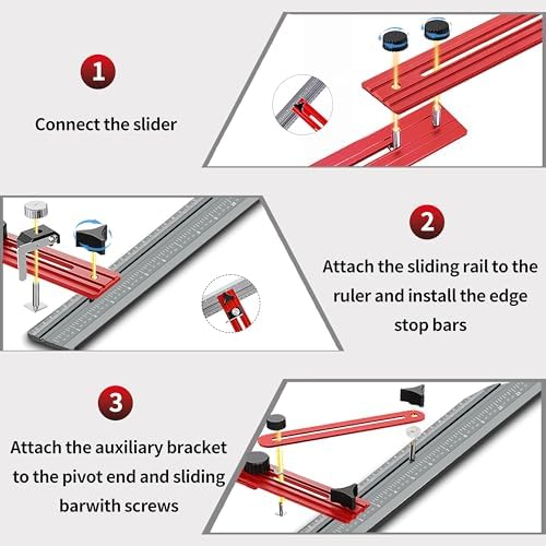 TANYO Stair Tread Template Tool, 8" to 60" Jig, Triangular Structure Brace
