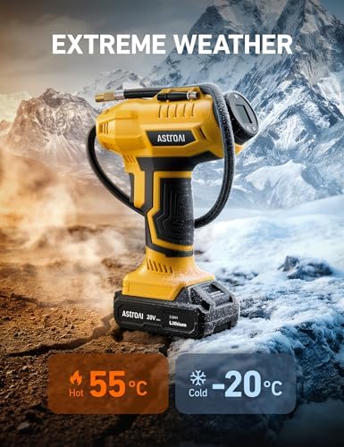 AstroAI Cordless Tire Inflator Portable Air Compressor 160PSI 12VDC Battery