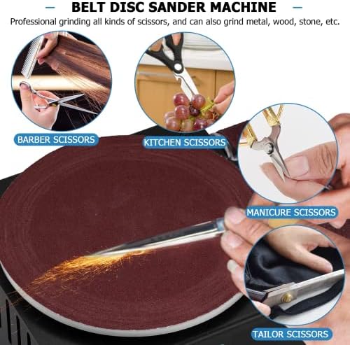 MXBAOHENG Mini Disc Sander 6-Inch Electric Mini Belt Sander 1.2-Inch by 15-Inch, Small Sanding Belt Machine for Wood Crafts Metal Stone Grinding 100W 8000RPM (Model A)