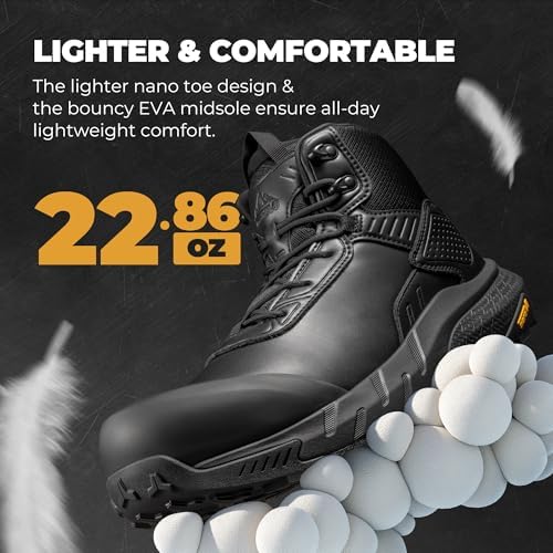 NORTIV 8 Composite Toe Work Boots for Men Waterproof