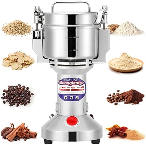 Moongiantgo Grain Mill Grinder Electric, 300g Upright, 110V