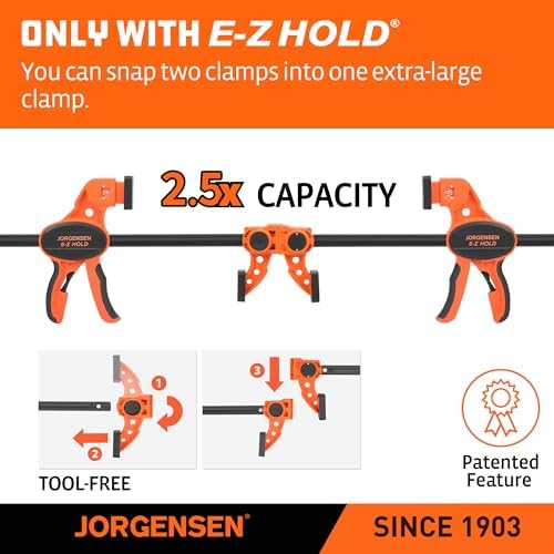 JORGENSEN E-Z Hold 2-Pack 36" 300LBS Load Indicator Woodworking Bar Clamps