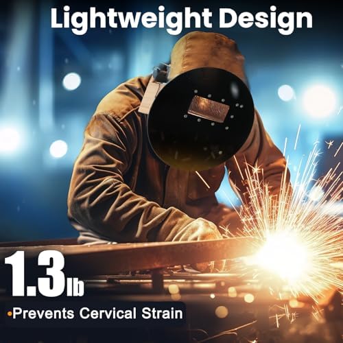 Pancake Welding Hood, Glare-Free, Lightweight and Breathable, Customizable