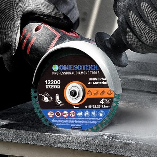 4-1/2 inch Indestructible Cutting Discs for Angle Grinder 7/8" Blades Cut Off Wheels Diamond Tool Metal rebar Porcelain Tile Granite Marble Smooth Cutter (10pcs)