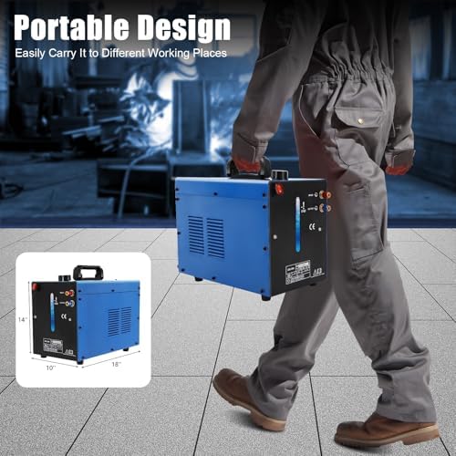 TIG Welder Water Cooler 10L TIG Welder Torch Water Cooler Water Cooled TIG Torch Water Cooling System 370W Welding Machine Water Cooler, 2.1 GPM Water Flow