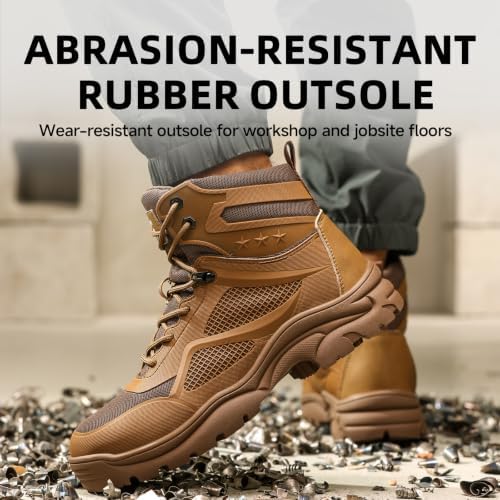 Steel Toe Boots for Men Work Indestructible Safety Boots