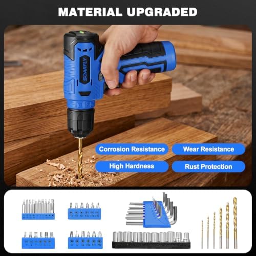 157-Piece Tool Set, 8V Cordless Drill Set, Hand Tool Kit for Men and Women