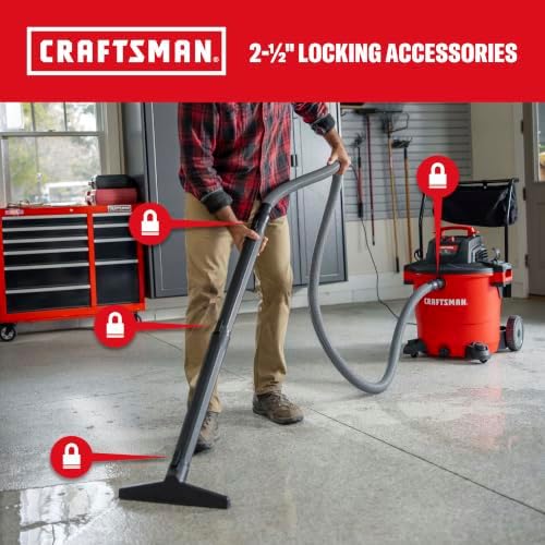 CRAFTSMAN CMXEVBE17656 20 Gallon 6.5 Peak HP Wet Dry Shop Vacuum with Cart