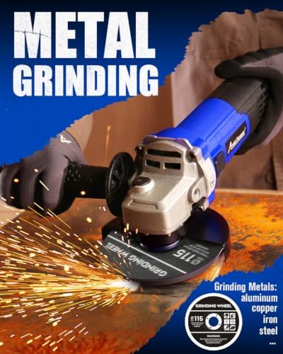 AVID POWER Angle Grinder Tool 750W 6.5 Amp 4-1/2" 11,500 RPM Metal Grinder
