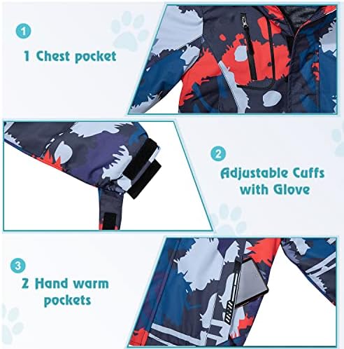 FARVALUE Boys Waterproof Ski Jacket Windproof Winter Coat Warm Snow Coat Outdoor Raincoats with Removable Hood