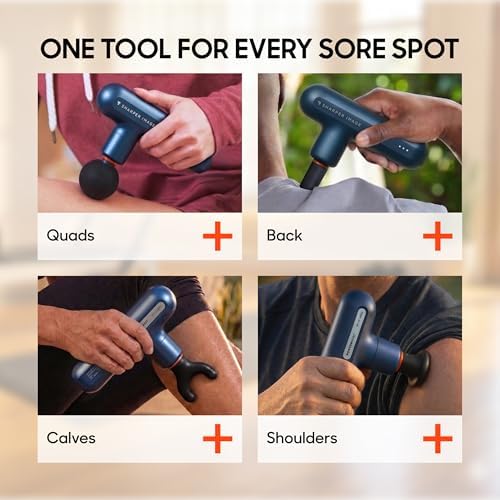 Sharper Image Powerboost Move Mini Percussion Massage Gun, Powerful & Quiet