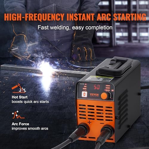 VEVOR Stick Welder, 160Amp 2 in 1 ARC/Lift Tig Welder Machine 110/220V with Hot Start Arc Force Anti-Stick