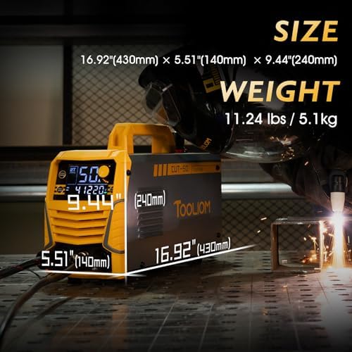TOOLIOM 50A Large LCD Display Plasma Cutter 110/220V