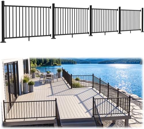 36in H x 24ft W Modular Aluminum Porch and Deck Railing Kit