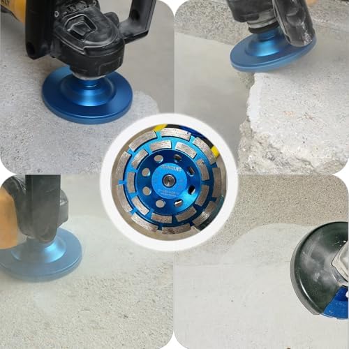 7 inch Concrete Grinding Wheel,5/8"-11 Threaded Arbor Diamond Cup Wheel Double Row for Granite Marble Masonry Stone with Concrete Grinder