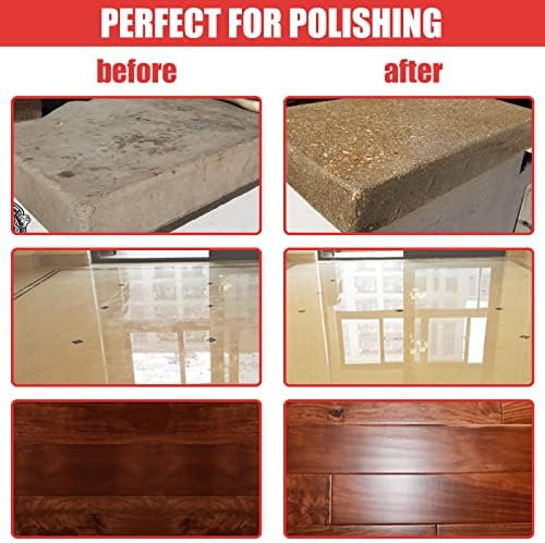 Wet Polisher with 4'' Diamond Polishing Pad Tools Kit, Variable Speeds, 860W/110V Wet Buffer, Low-noise Buffing Machine for Concrete / Stone Countertop, Floor Surface, Marble, Ceramic Tile